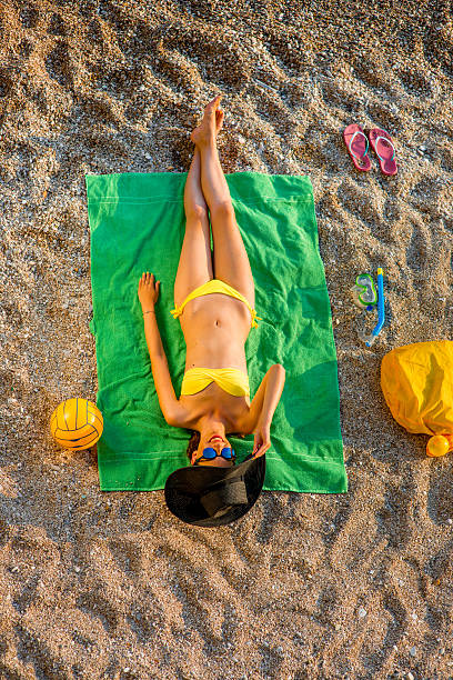 istock Woman lying on the beach 478881938