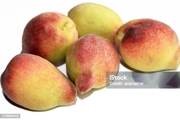 Sweet Peach Fruit In White Isolate Background Stock Photo - Download Image Now - 2015, Animal Body Part, Animal Skin