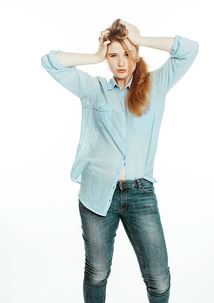 istock cute young pretty girl thinking on white background isolated clo 478884640