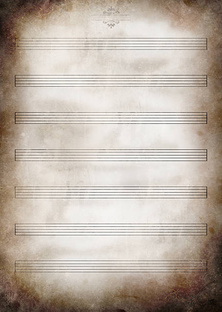 istock Vintage Smoked Blank Sheet Music 478884813