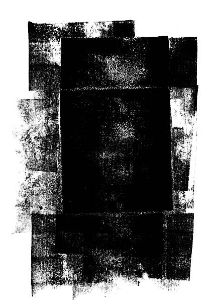 черный округлые чернила текстуру - letterpress стоковые фото и изображения