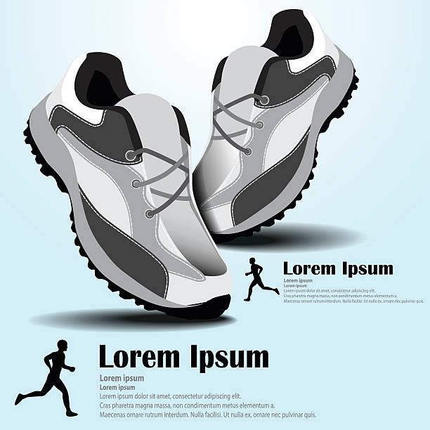 ilustraciones, imágenes clip art, dibujos animados e iconos de stock de zapatos de sport - illustration and painting pencil drawing image sports shoe