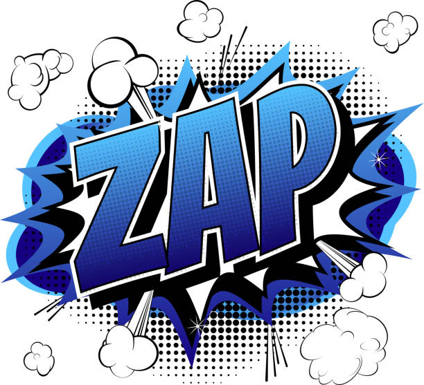 illustrations, cliparts, dessins animés et icônes de zap-bande dessinée, dessin animé expression. - comic book bomb cartoon blue
