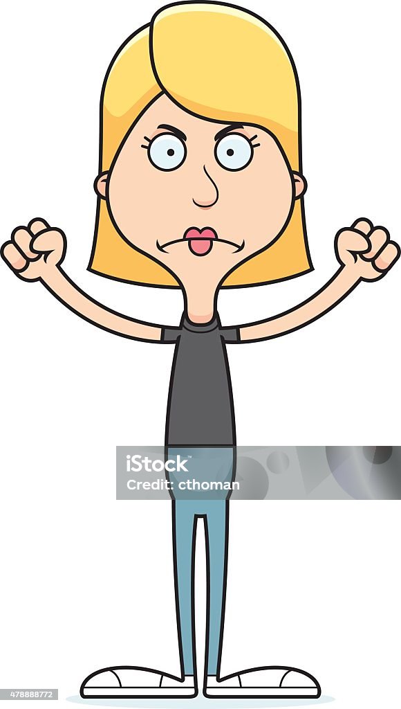 Cartoon Angry Woman Stock Illustration - Download Image Now - 2015, Adult,  Adults Only - iStock