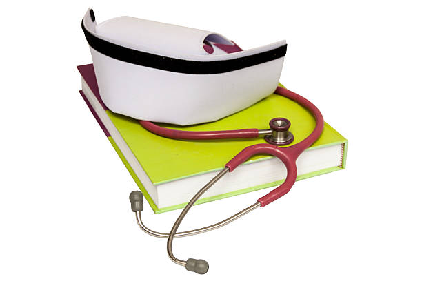 nurse hat on isolated with clipping paths