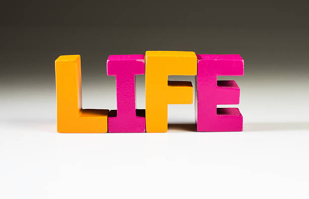 istock Multicolored word life made of wood. 478890005