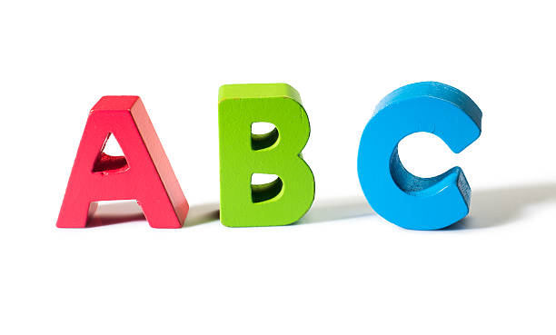 文字 a 、b 、c の木。 - letter b typescript letterpress alphabet ストックフォトと画像
