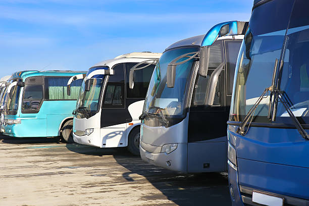 istock tourist buses on parking 478896670