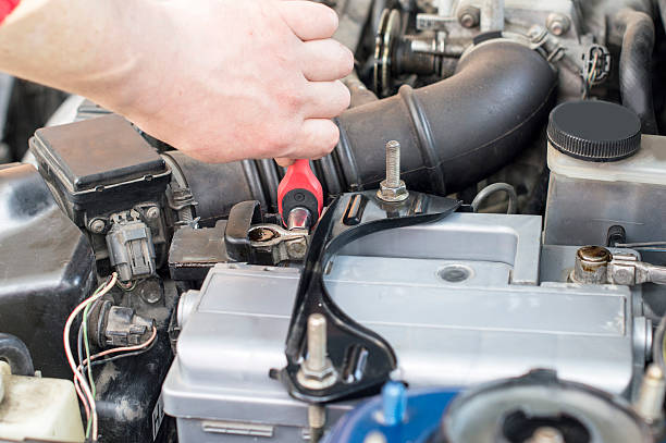 istock Process of tightening bolts to fix 478896820