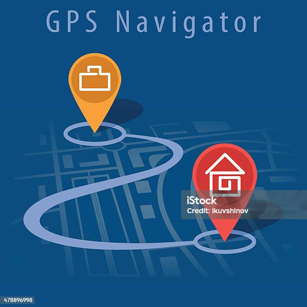 Ilustración de Navegador Gps Vector y más Vectores Libres de Derechos de Dirección - Dirección, Lugar de interés, Sistema de Posicionamiento Global