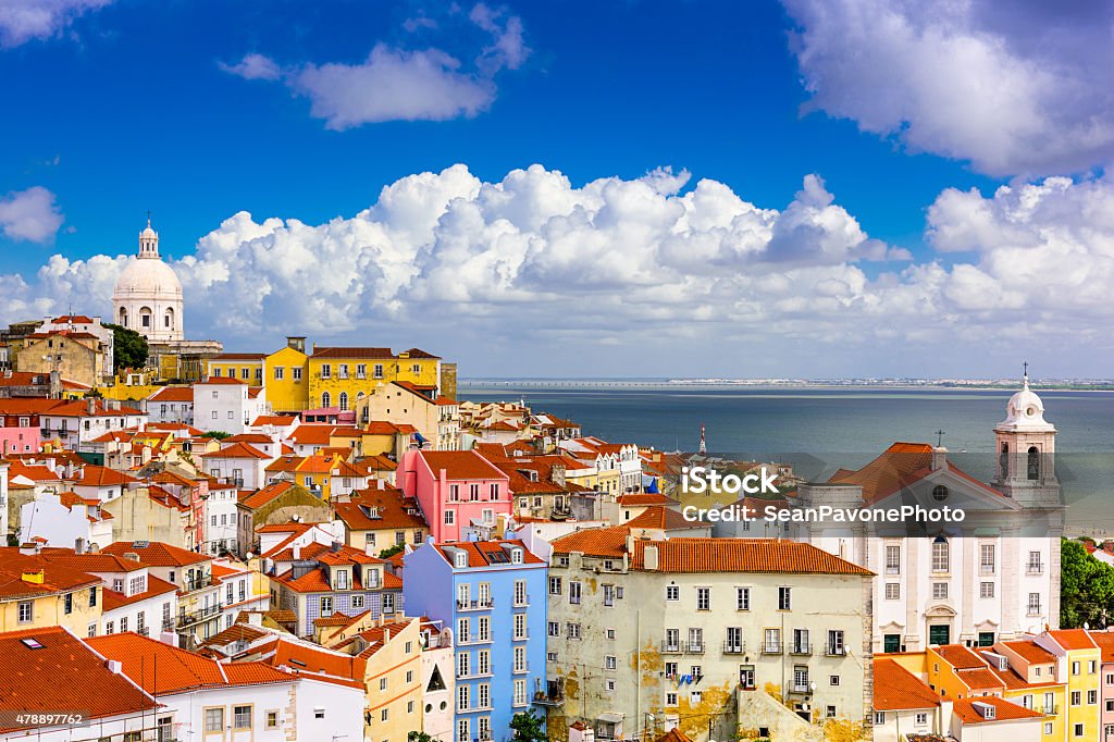 Alfama Lisbon Cityscape Lisbon, Portugal cityscape in the Alfama District. Lisbon - Portugal Stock Photo