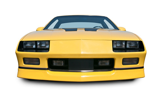 Classic yellow car