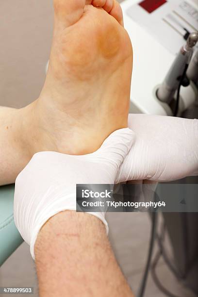 Foot Massage At A Chiropodist Stock Photo - Download Image Now - Body Care, Doctor's Office, Dry