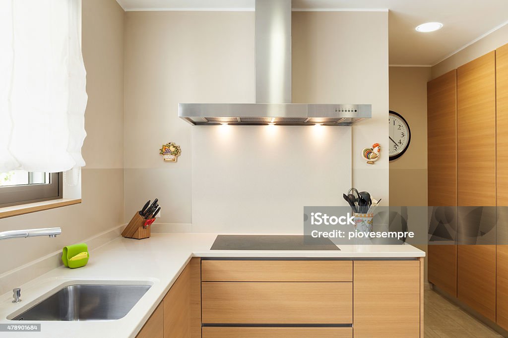 apartment ausgestattete, moderne Küche - Lizenzfrei 2015 Stock-Foto