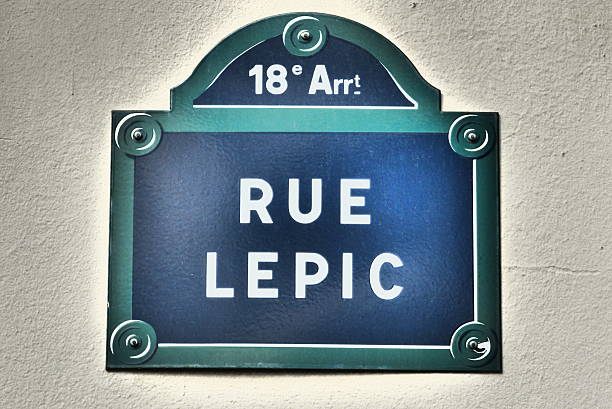 istock Paris -Street plaque - Rue Lepic - Montmartre 478903534