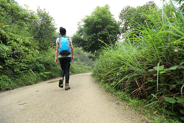 istock woman hiking on forest trail 478905750