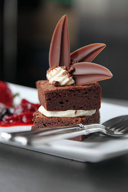 istock Plated choclate brownie desert 478913709