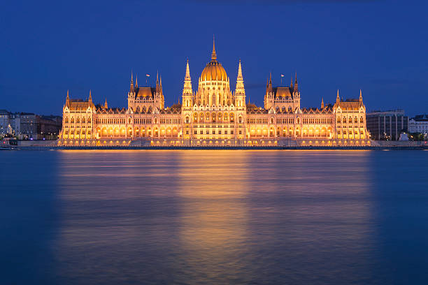 만다린식 팔라먼트 부다페스트 - budapest parliament building night hungary 뉴스 사진 이미지
