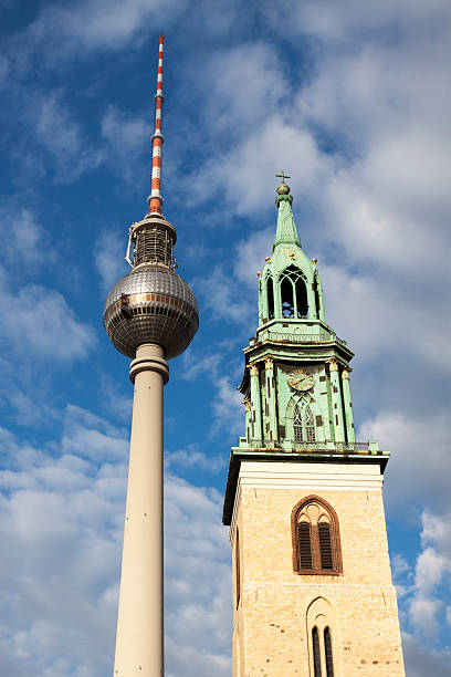 istock Berlin TV tower and St Mary's church tower 478919732