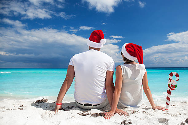 istock Christmas vacation on tropical beach 478922186