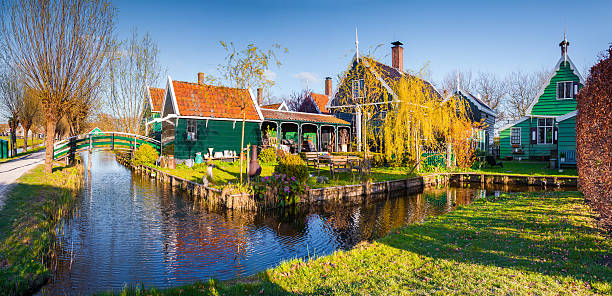 istock Tipical Dutch village Zaanstad in spring sunny day. Netherlands, Europe. 478922734