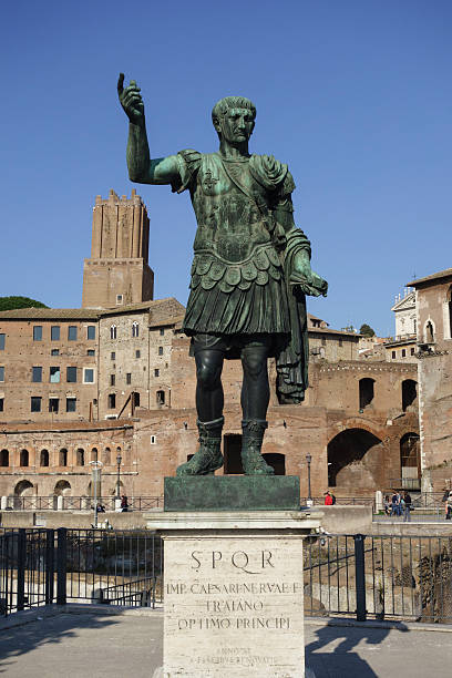 Emperor Trajan stock photo