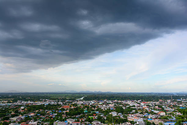 istock The storm was brewing over the city. 478923650