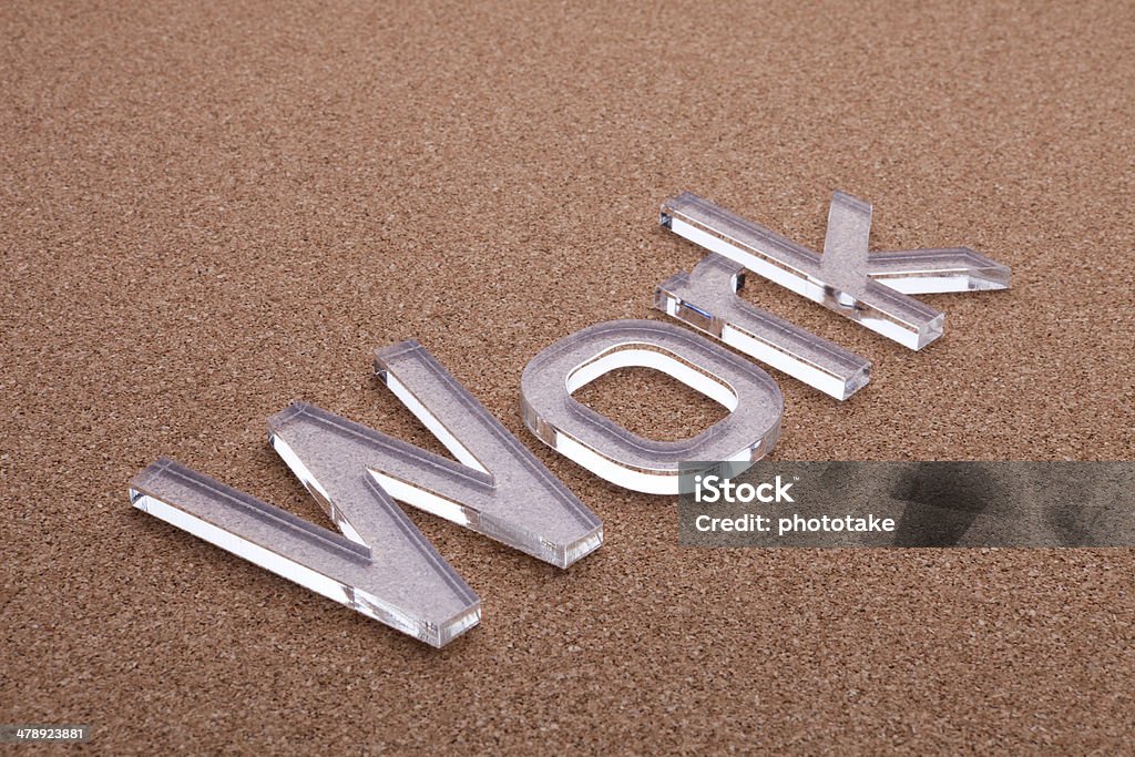 work text Acrylic Painting Stock Photo