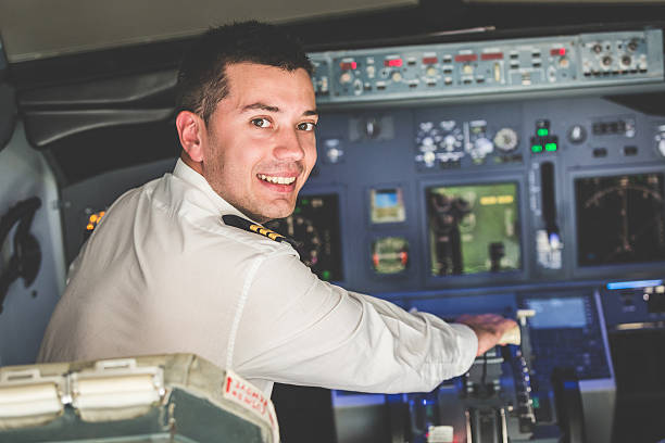 istock Young Pilot in the Airplane Cockpit 478924205