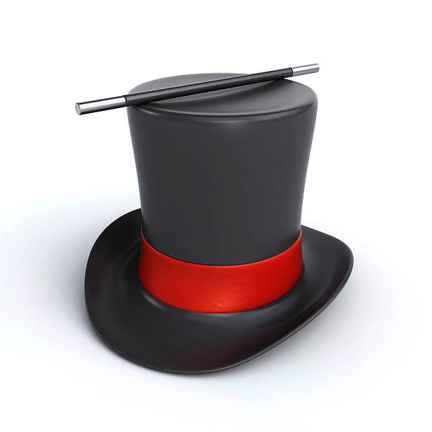 istock Magician hat and wand 478931151
