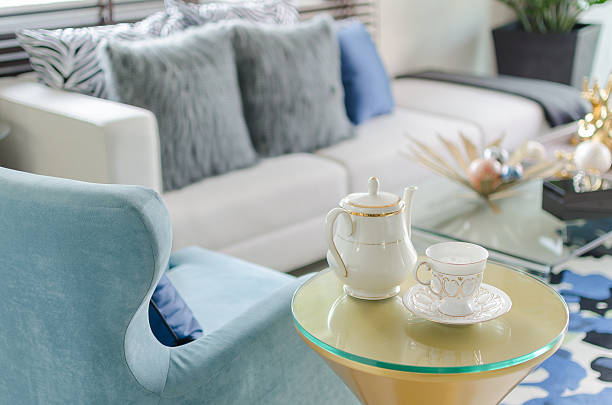 istock tea set cup with classic style blue chair 478934392