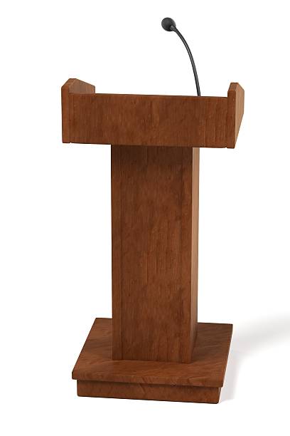 istock 3d render of wooden podium 478938892