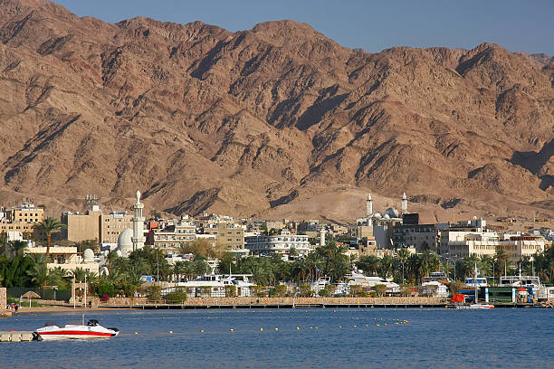 jordânia, aqaba - gulf of aqaba imagens e fotografias de stock