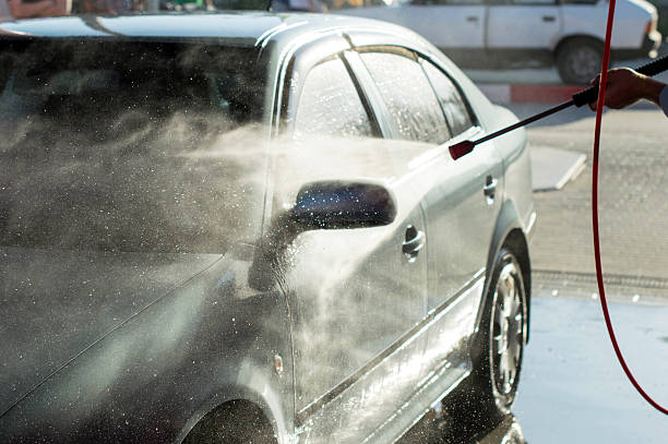 istock The process of car washing high pressure water 478942666