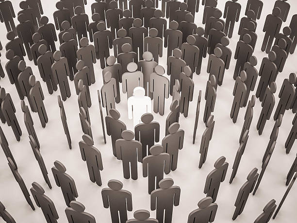 istock 3D rendered, group of organization with unique one at center 478945080