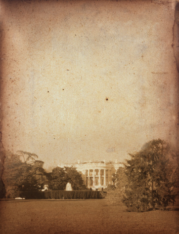 Antique photo of the White House