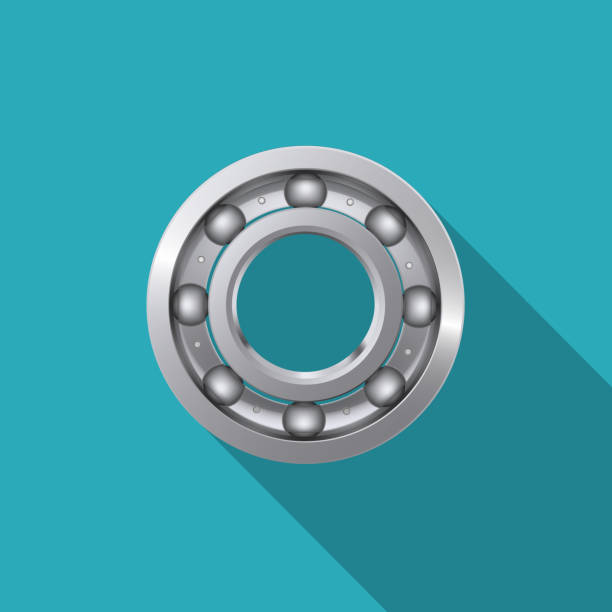 Ball bearing. Ball bearing, isolated on color background with long shadow. Vector illustration for your business roller ball stock illustrations