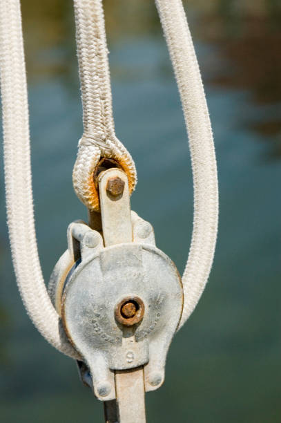 istock Pulley and ropes on a sailboat. 478948059