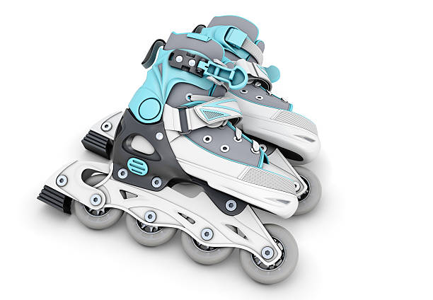 istock Pair of roller skates on a white 478948252