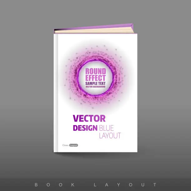 Vector illustration of Modern abstract brochure as book. Football theme