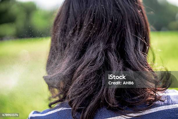 Splashing Water On Black Hair Of Asian Girl Stock Photo - Download Image Now - 2015, Adult, Asia
