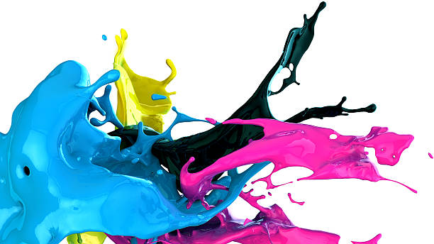 paint splash cmyk concept cmyk stock pictures, royalty-free photos & images