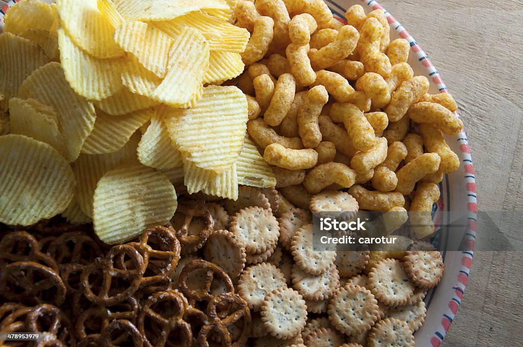 Gli snack salati - Foto stock royalty-free di Alimentazione non salutare