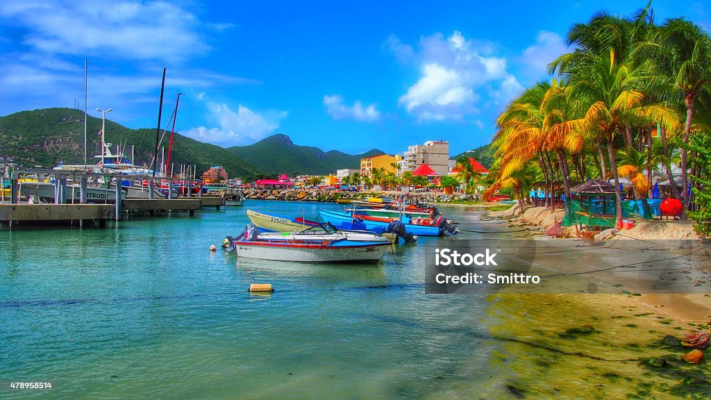 St Marteen (beach view) OLYMPUS DIGITAL CAMERA Saint Martin - Caribbean Stock Photo