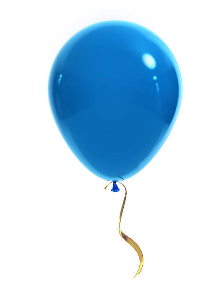 globo azul - balloon isolated celebration large fotografías e imágenes de stock