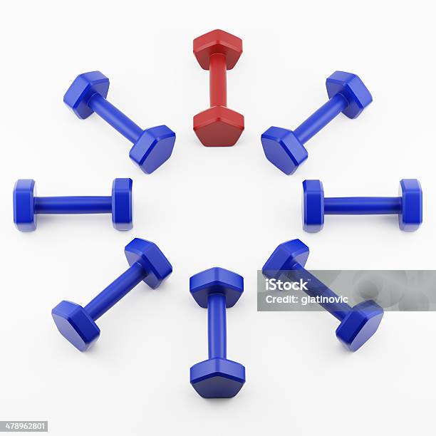 Dumbbells Stock Photo - Download Image Now - Anaerobic Exercise, Blue, Close-up