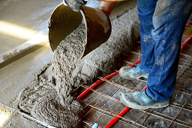istock Warm water floor,pouring concrete floor 478963330