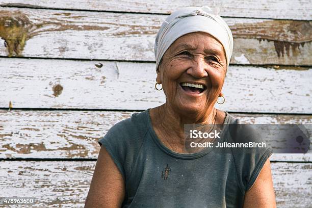 Happy Laughing Cuban Lady Stock Photo - Download Image Now - Caribbean Culture, Women, Caribbean