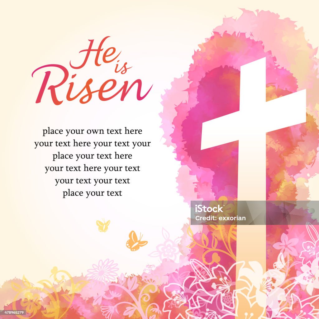 He is Risen He Is risen. Easter stock vector