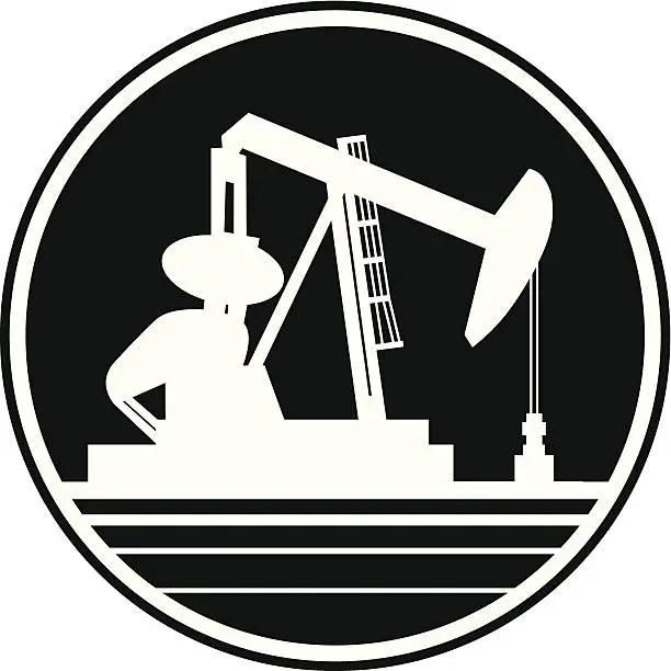 Vector illustration of Oil Rig Symbol